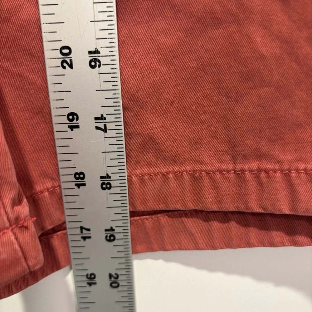 Banana‎ Republic Aiden Short Mens 30 Red Salmon Chino Flat Front Cotton Twill